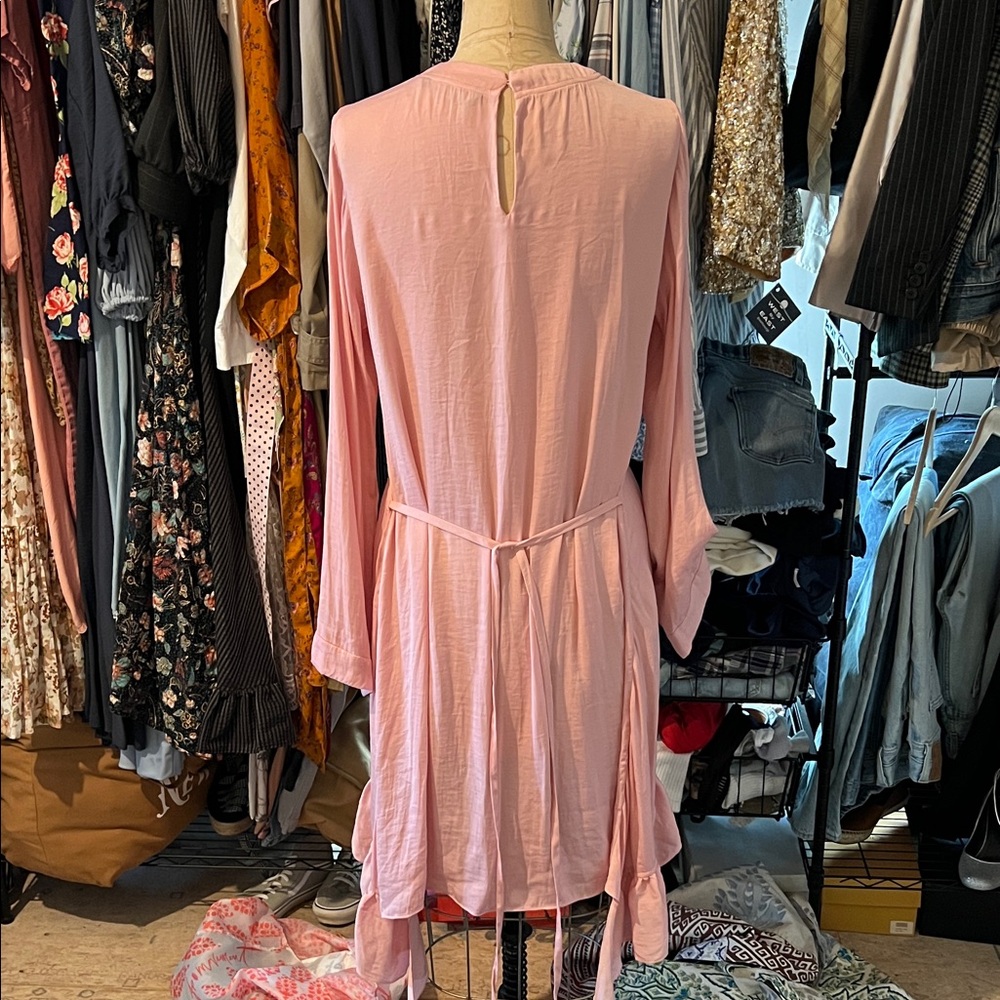 Pink Ruffle Hem Dress - Picture 2 of 6